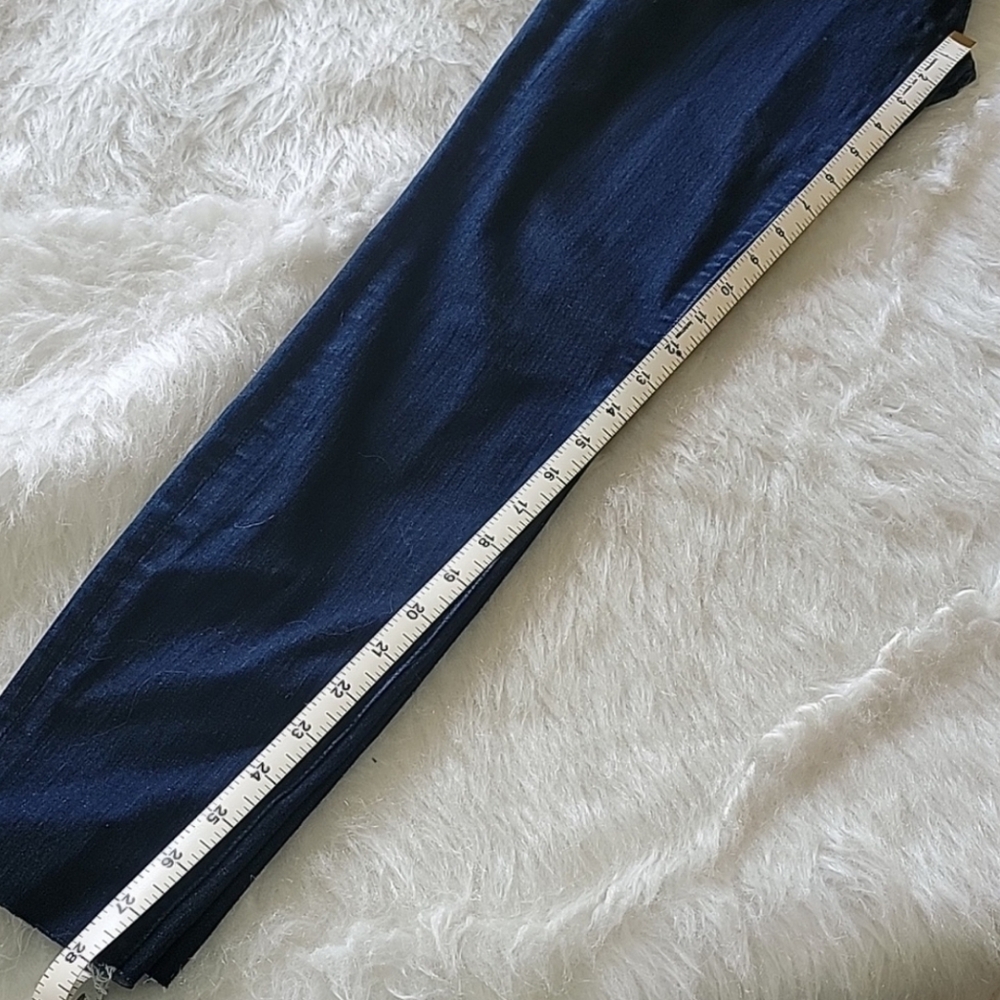 7 FOR ALL MANKIND‎ The Skinny Dark Wash Raw Hem Stretch Casual Designer Jeans 30 - Picture 9 of 11